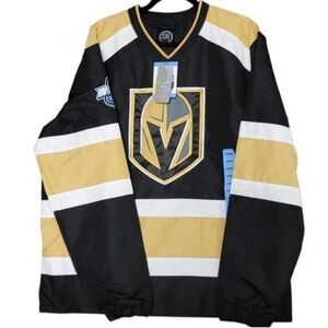 Las Vegas Golden Knights NHL Pullover Windbreakerd Jacket Stitched Men's LG NWT
